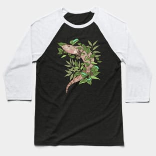 Blue Tongue Skink with Vines and Hornworms Baseball T-Shirt